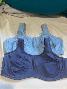 Wacoal Light Blue and Periwinkle Wireless Support Bras Duo